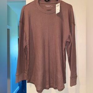 A&F Waffle Long Sleeve Top